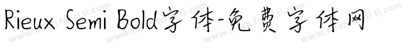 Rieux Semi Bold字体字体转换